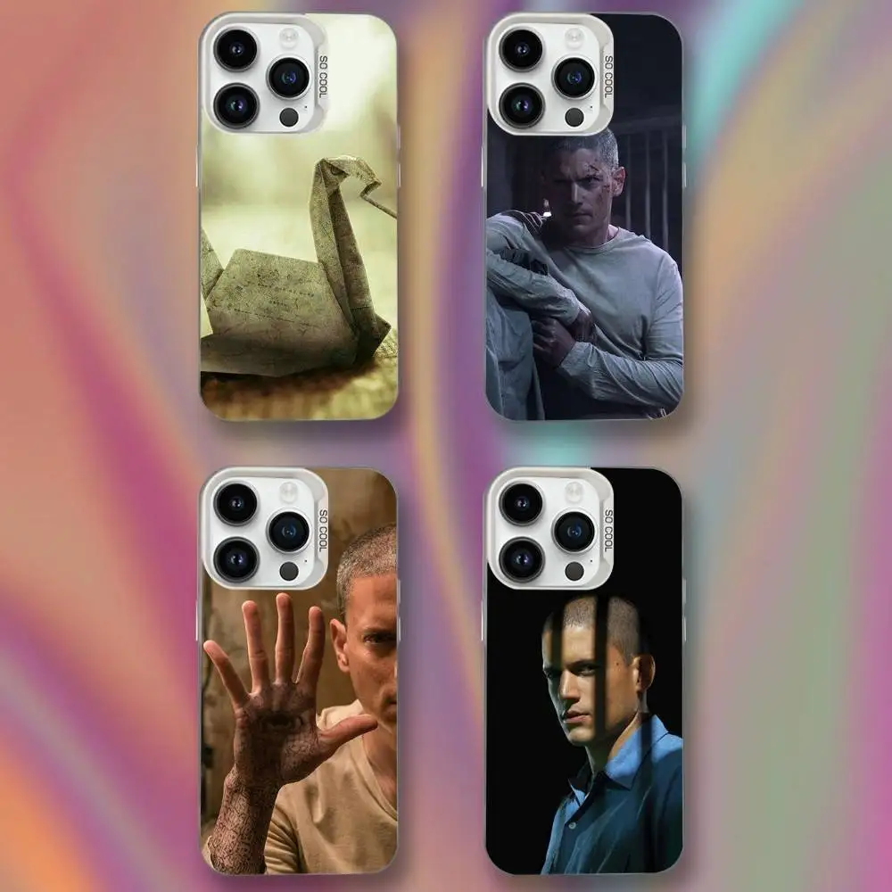 

TV P-Prisons B-Break-ks Phone Case For iPhone 16,15,14,13,12,11,Mini,Pro,SE,XS,MAX White Matte Shockproof Cover