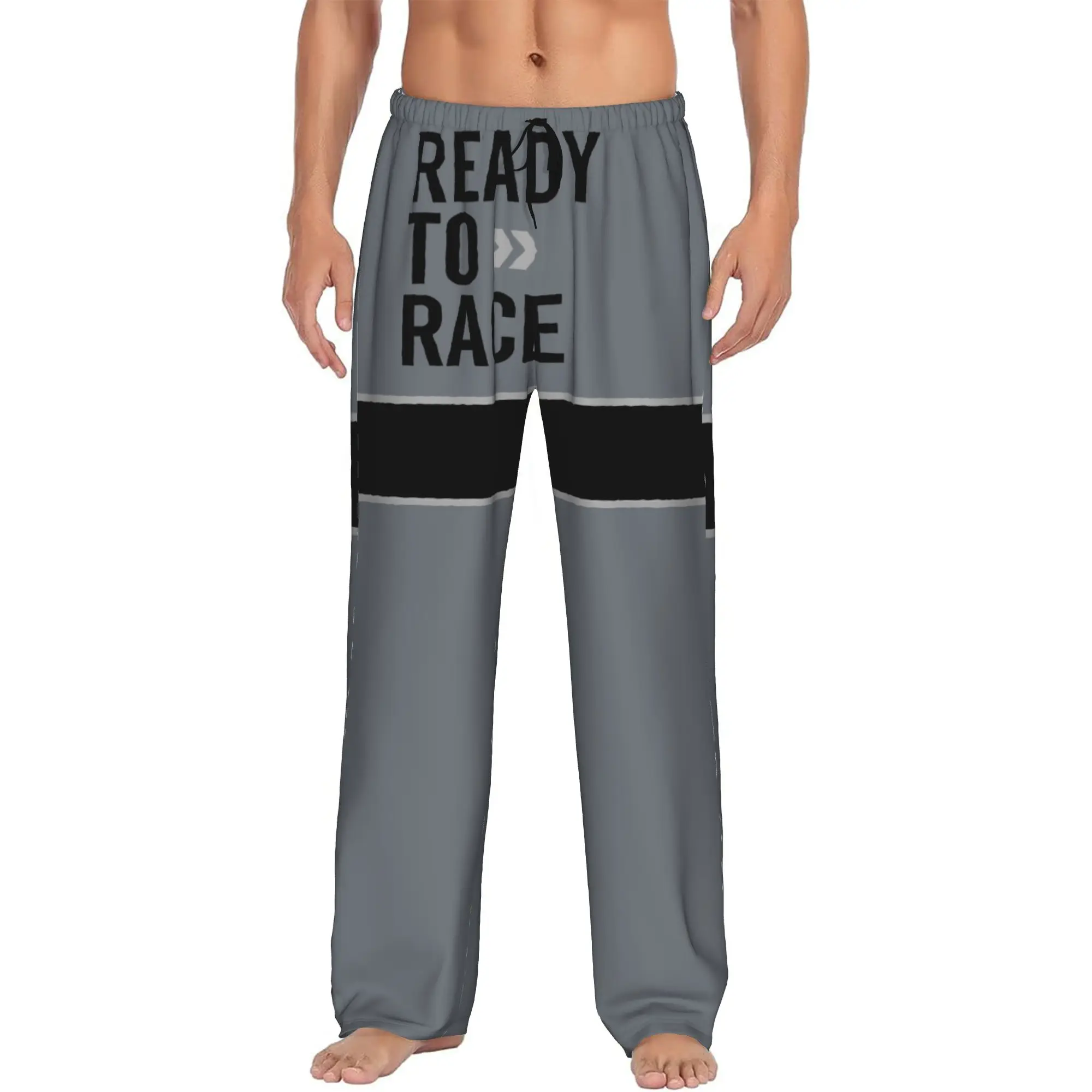 Custom Printed Men Ready To Race Pajama Pants  Sleepwear Sleep Lounge Bottoms with Pockets