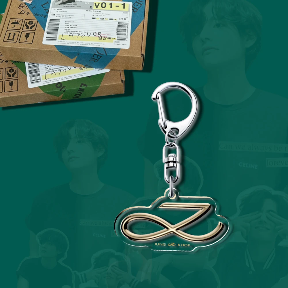 Acrylic Kpop Keychain JUNGKOOK GOLDEN Album LAYOVER Agust Dddays FACES INGIDO JINS Tae Hyung Key Ring Teakook Accessories Merch