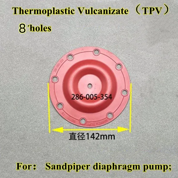 

Diameter 290mm -410 mm pneumatic diaphragm pump components, PTV material, thermoplastic pneumatic pump diaphragm 0 or8 holes