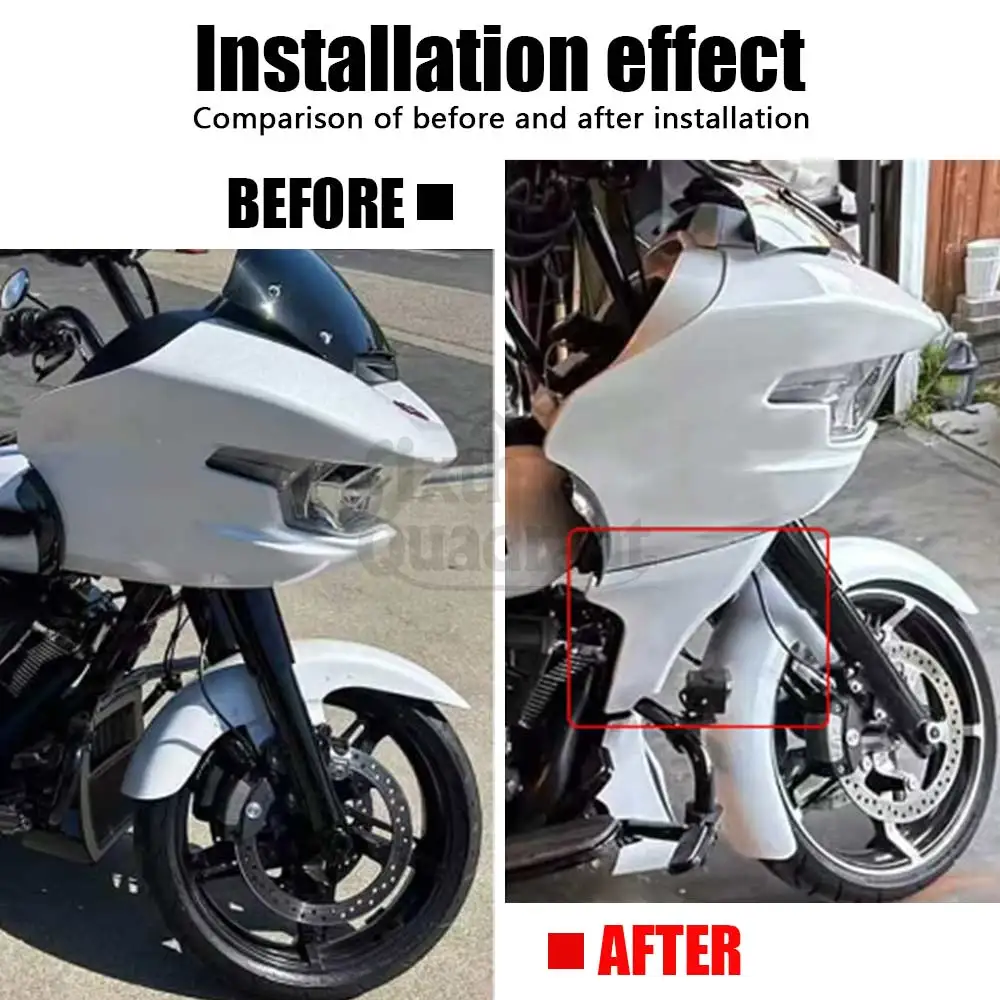 Motorcycle Part Black ABS Plastic Side Fairing Panel Cover Bracket Kit For Harley Touring Road Glide FLTRXSE FLTRXSTSE 2023-2024