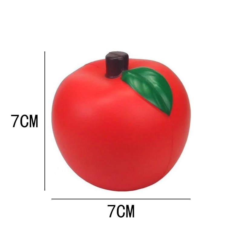 Lindo suave manzana alivio del estrés apretar suave lento aumento simulación manzana roja apretar juguete niños imitación fruta descompresión juguete