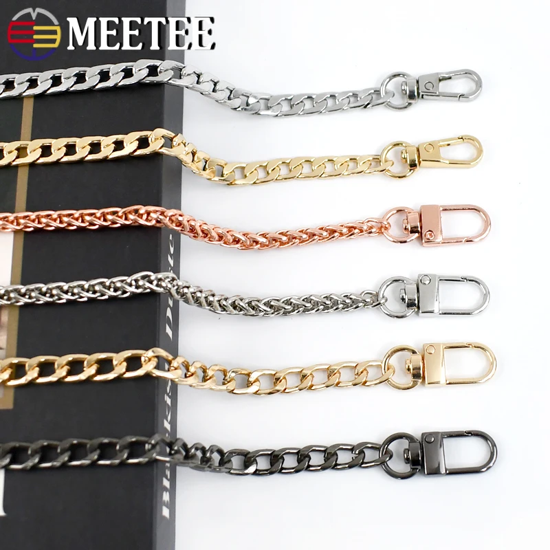 

100/120cm Metal Bags Chain Replacement Accessories Women Handbags Detachable Shoulder Straps DIY Handmade Decorations Chains