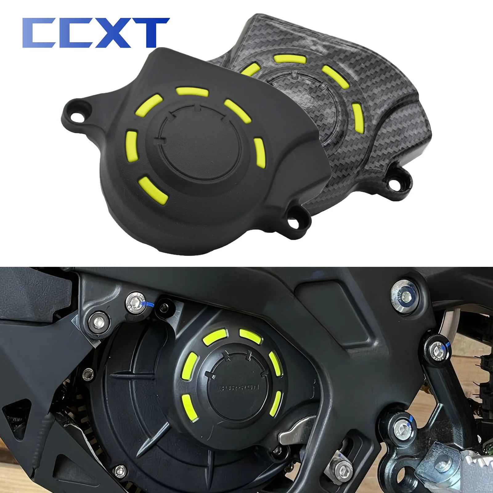 Electric Motorcycle Engine Case Saver Cover Carbon Fiber Motor Pulley Guard For Sur Ron Sur-Ron Surron Light Bee X & Light Bee S