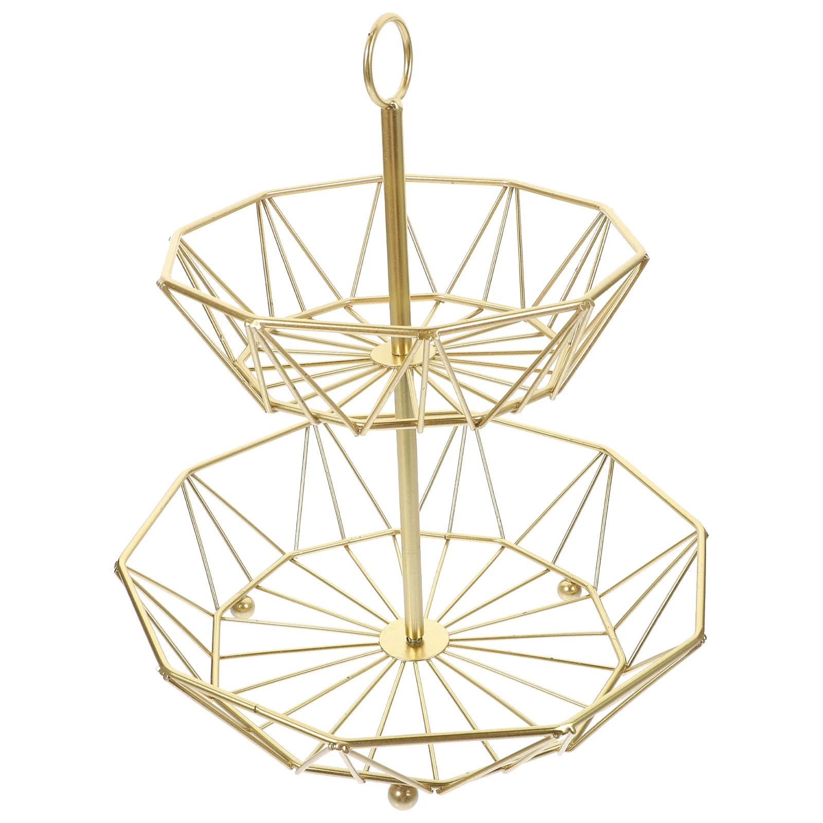 

Fruit Basket Storage Tray Dessert Stand Kitchen Counter Wire Baskets Multi Tiered Home Party Snack Display Metal Long Life Food