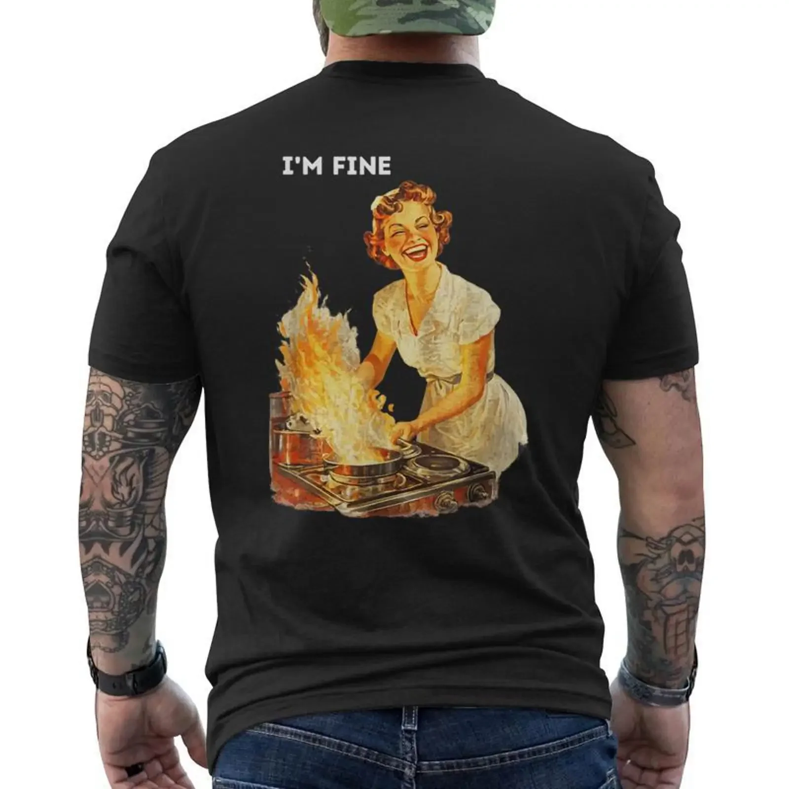 Épouseintage Drôle Jeais Bien T shirt imprimé au dos Cadeauxyz vintage Washed Versatile Breathable graphic homme Stylish