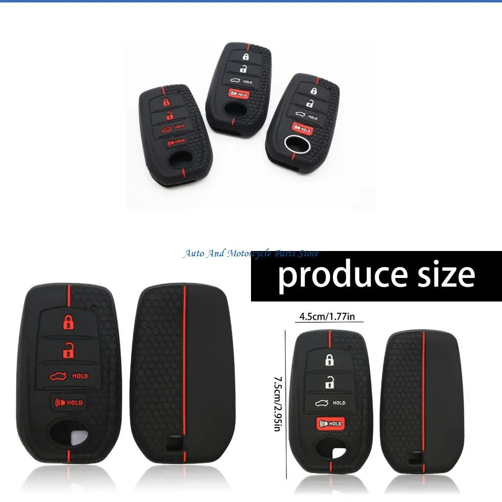 

P9FD Practice Fit 4 Button Silicone Case Universal Design For Car