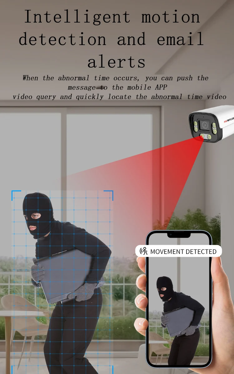 4CH 5MP H.265 IP Camera POE Security Surveillance Camera ONVIF Two Way Audio Double Light Color Night Waterproof CCTV Video