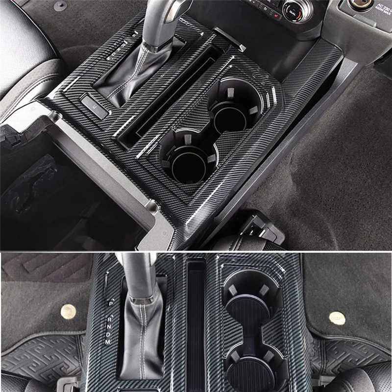 

AU04 -Shift Panel Frame Shift Lever Panel Cup Holder Panel For Ford F150 Center Console Decorative Sticker Shift Decorative