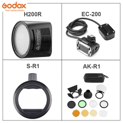 Godox AD200 Flash Accessory EC-200 WITSTRO H200R Round Flash Head Extension Head AK-R1 Color Temperature Reflector Godox