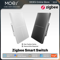 MOES Tuya ZigBee Star Feather Switch US Smart Air Touch With Neutral Light Scene 2in1 APP Remote Control with Alexa Google Home