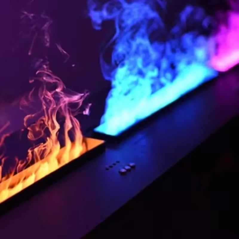 Fireplace Indoor Wall Mount Electric Fire Place Heaters 3D Realistic Artificial LED Flame