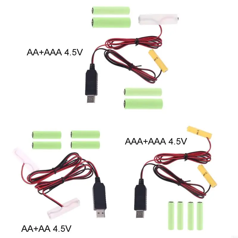 

J60A Universal AA AAA Батарея elminator USB Power Заменить 3X AA AAA Батарея