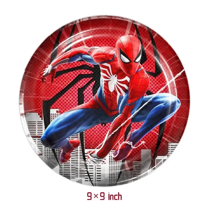 Marvel Kids Birthday party superhero Spider-Man themed disposable tableware decoration