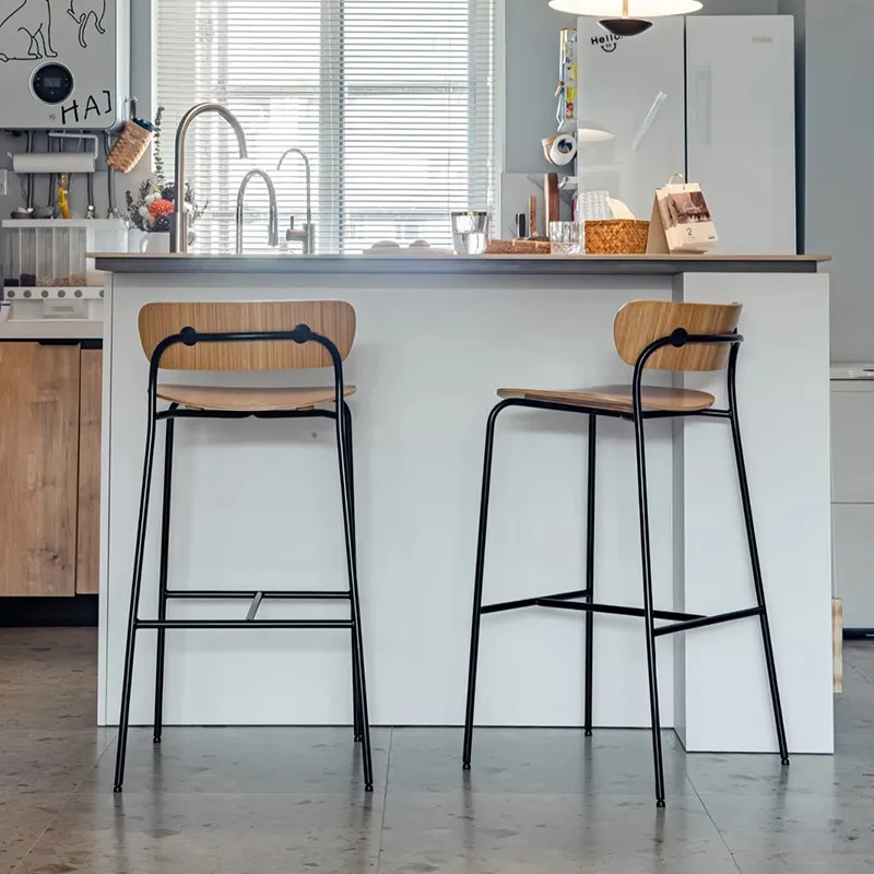 Tabourets de bar industriels vintage en fer, mobilier créatif de style mid-century pour la maison, chaises de bar commerciales modernes pour îlot de cuisine
