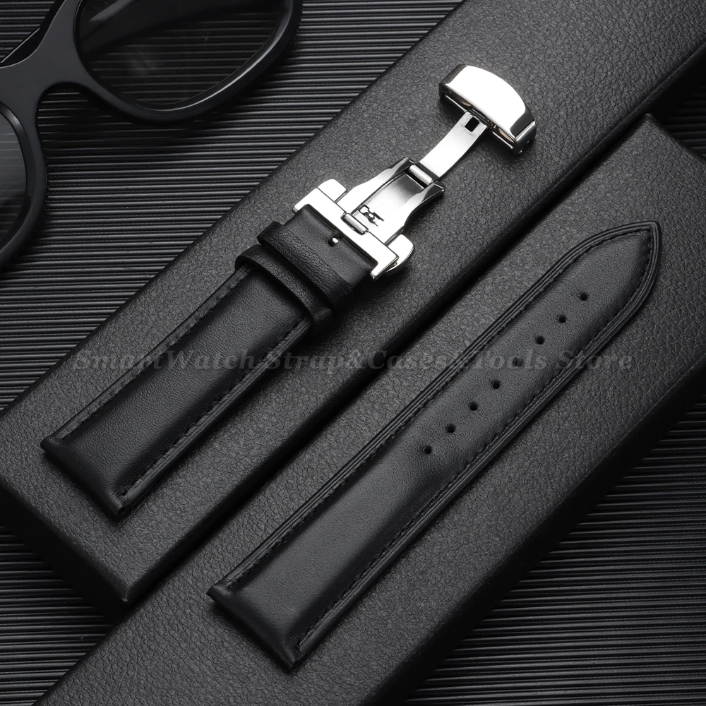 12/13/14/15/16/1718/19/20/21/22/23/24mm Universal Replacement Wristwatch Band Black Brown Ultra-thin Watch Strap for Men Women