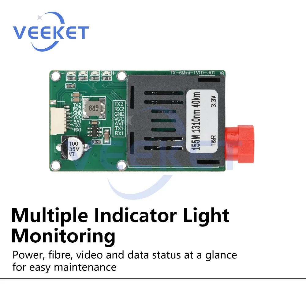 TTL Optical Transceiver Dual Wavelength Fiber Optic Module for Drone Long Distance Sky-Earth Signal Communication