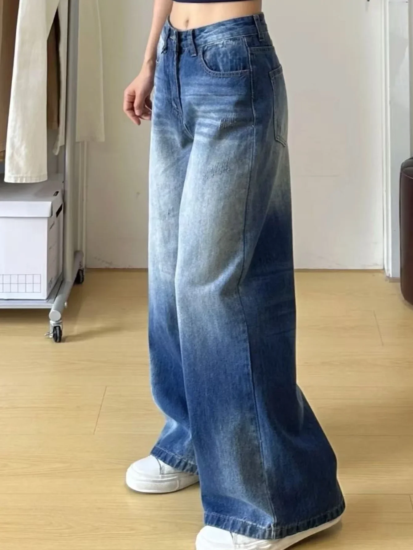Streetwear Jeans Men and Women Blue Baggy Jeans Y2K Original Drip No accessories or belts included