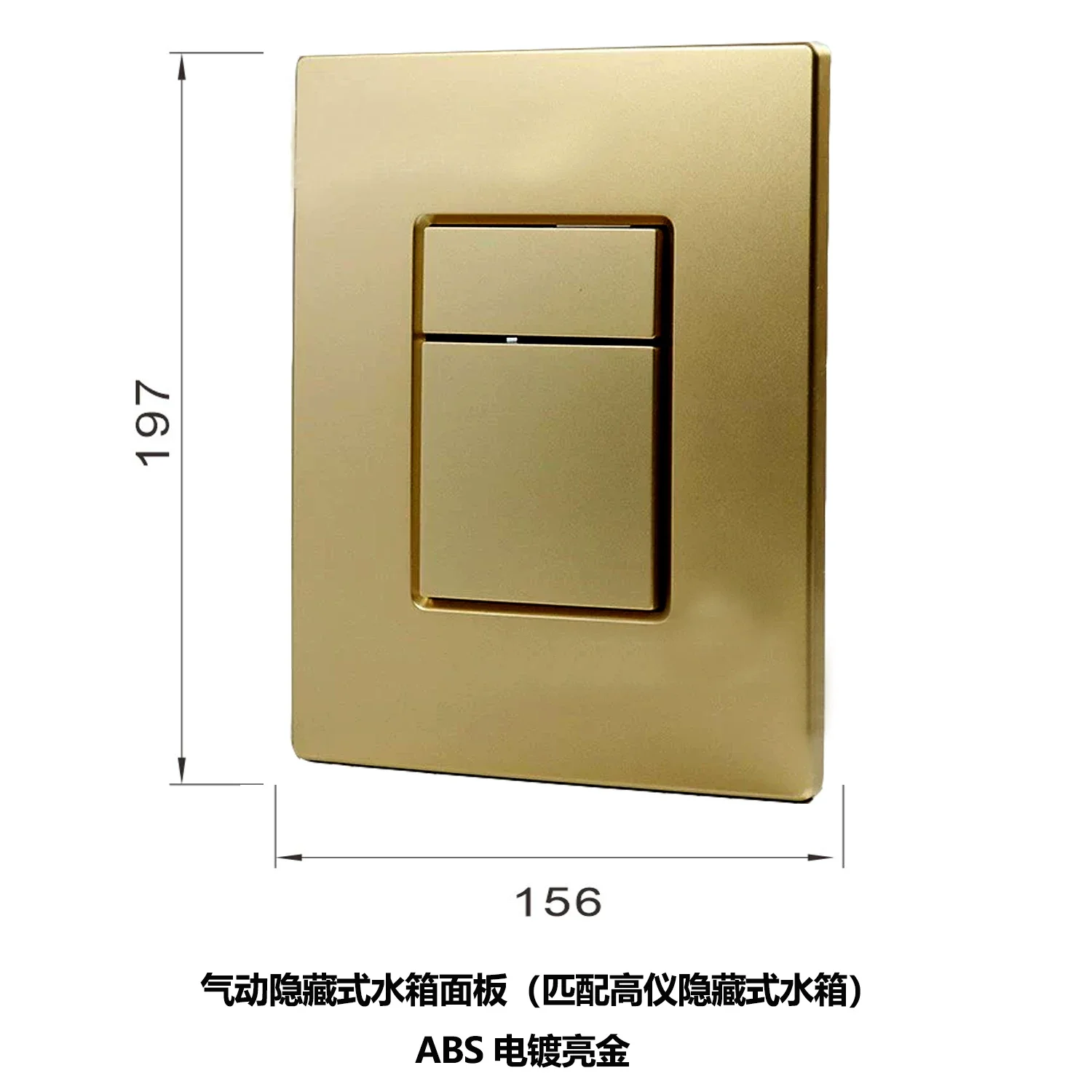 Gold Dual Flush Push Button Compatible with 38732SHO Concealed Wall Toilet Tank Cover Replacement