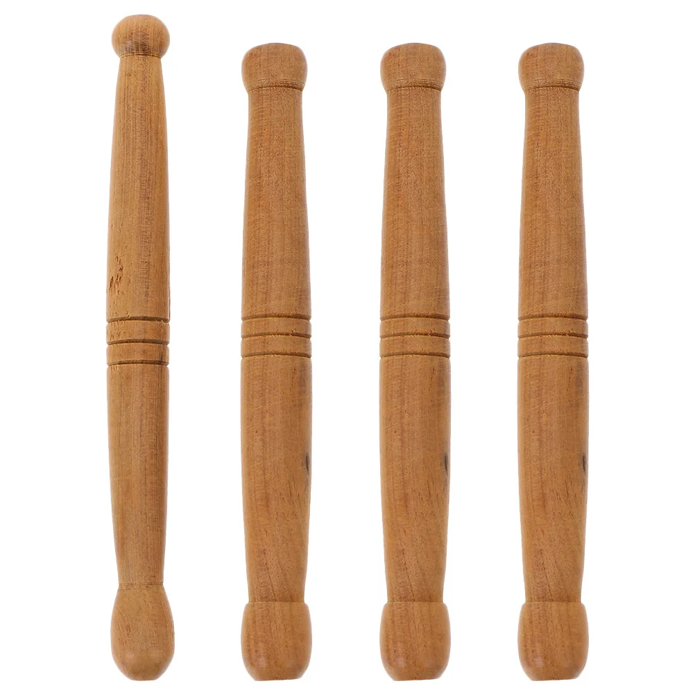 

4Pcs Natural Wood Massage Sticks Light Brown Portable Body Acupoint Massagers Acupuncture Point Pen for Neck Shoulder Legs Face