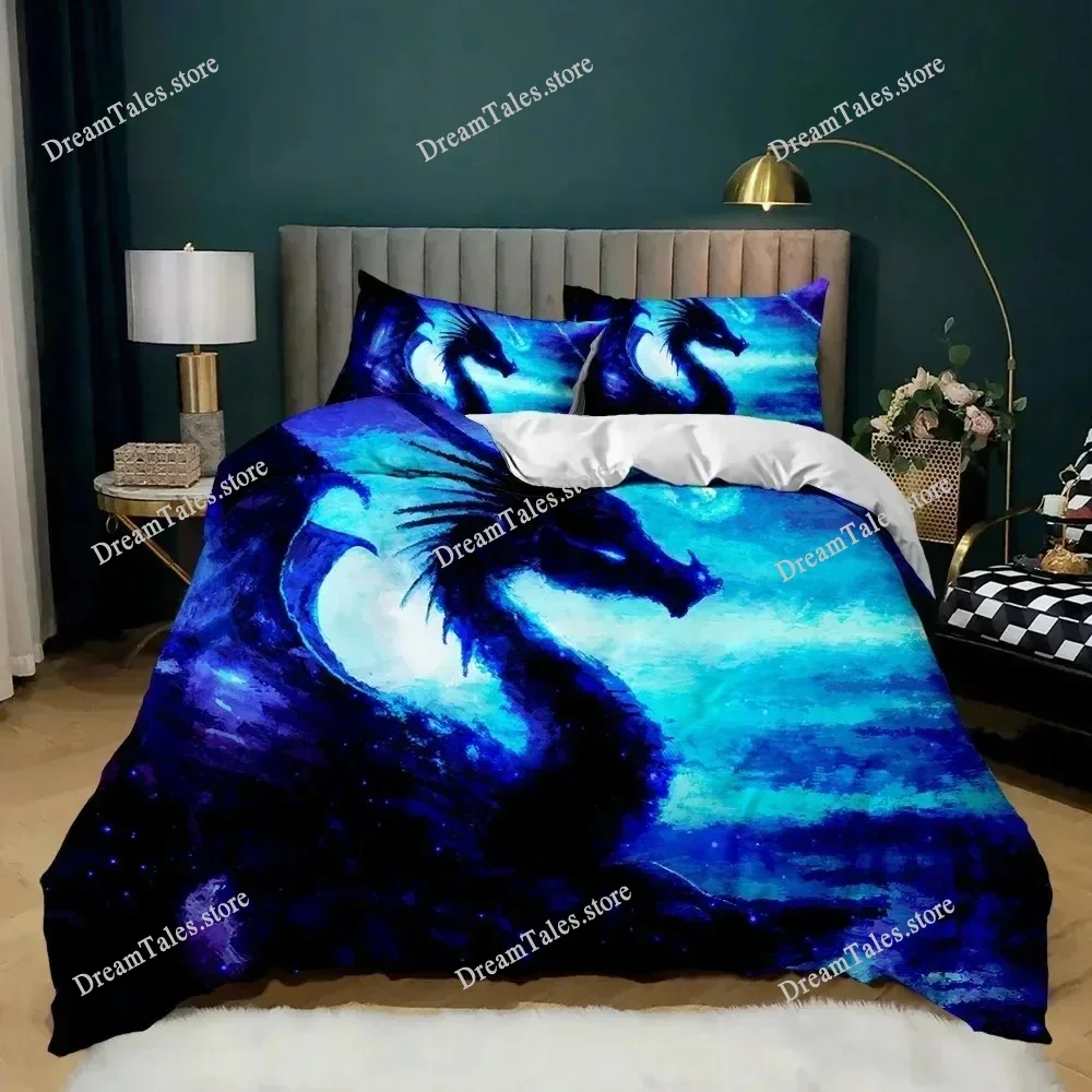 3D Print Mythical Dragon Bedding Set Boys Girls Twin Queen King Size Duvet Cover Pillowcase Bed Boys Adult Home Textileextile741 3