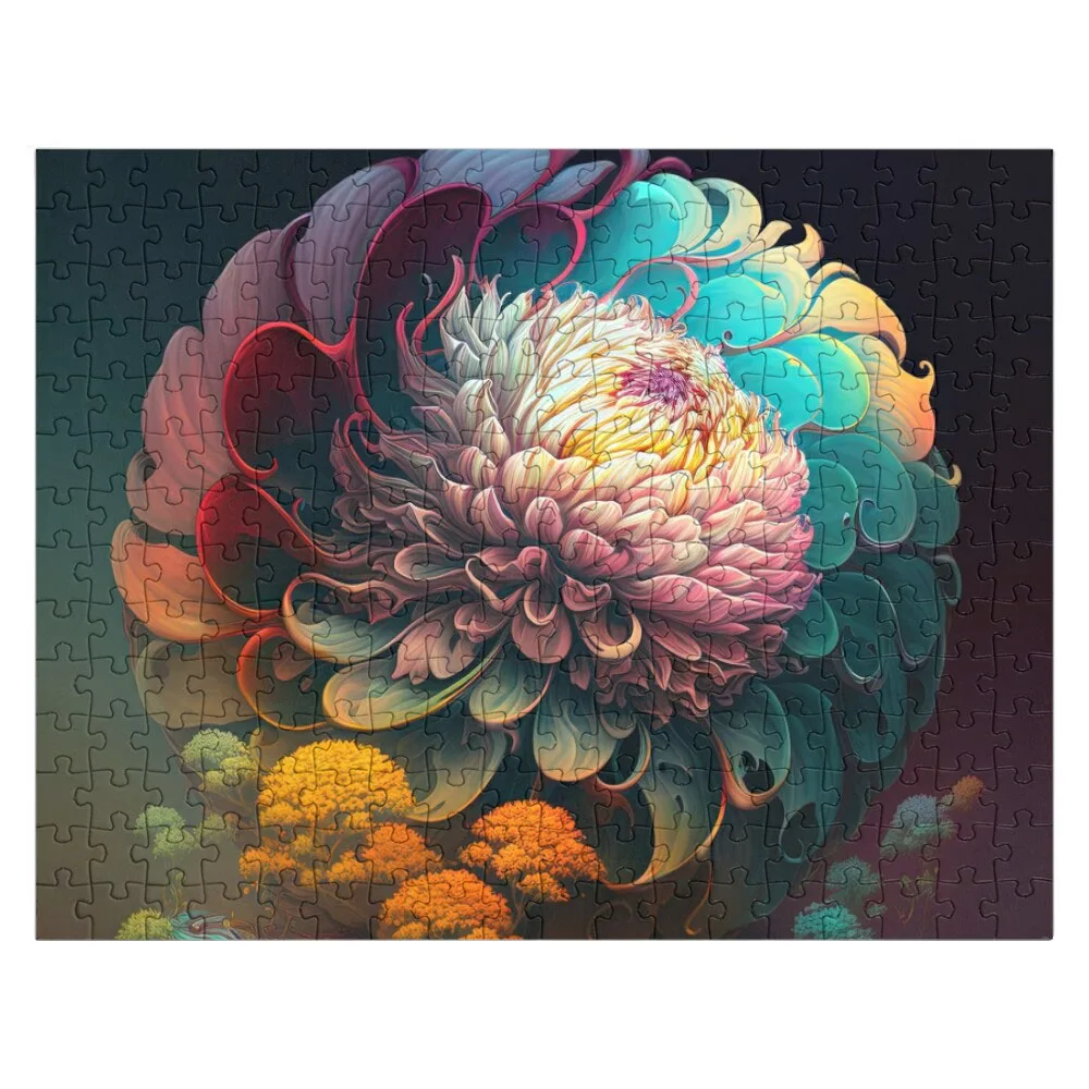 Chrysanthemum Dreams Jigsaw Puzzle Picture Puzzle Personalized Toy Puzzle Works Of Art Wooden Puzzle Adults