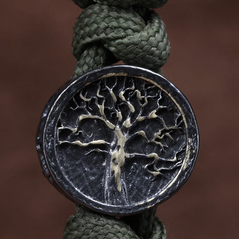 Dung Beetle Ankh Brass Knife Beads Punk EDC Outdoor DIY Paracord Woven Lanyard Pendant Retro Umbrella Rope Bracelets Accessories