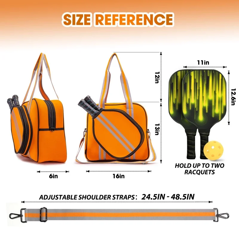 Portable Pickleball Crossbody Sling Pickleball Packet Bag Tote Pickleball Bags for Women and Men Pickleball Bags for Ladies