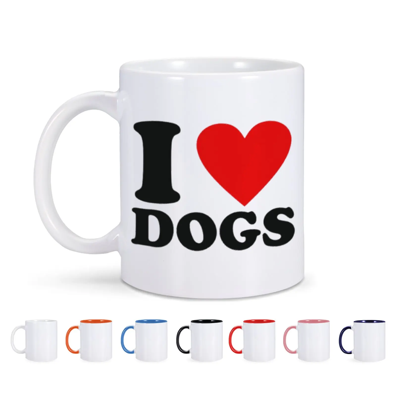 1pc 11oz Funny Ceramic Coffee Mug I love Dogs Cup Gift for Dog Owners Puppy Dad Mom Dog Lovers Milk Tea Hot Water Drinkware