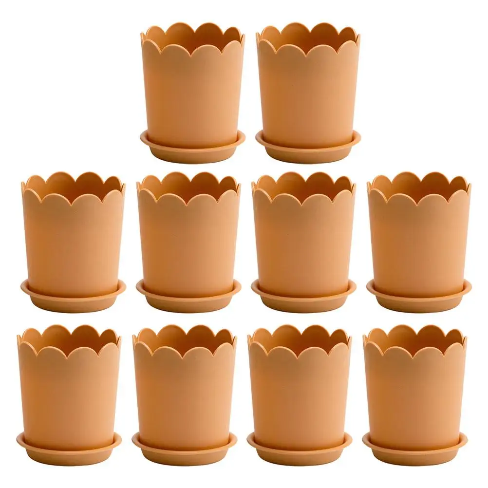 10pcs Flexible Plant Nursery Pots Seed Starting Pots Plastic Flower Plant Container for Succulents Seedlings Cuttings Transplant