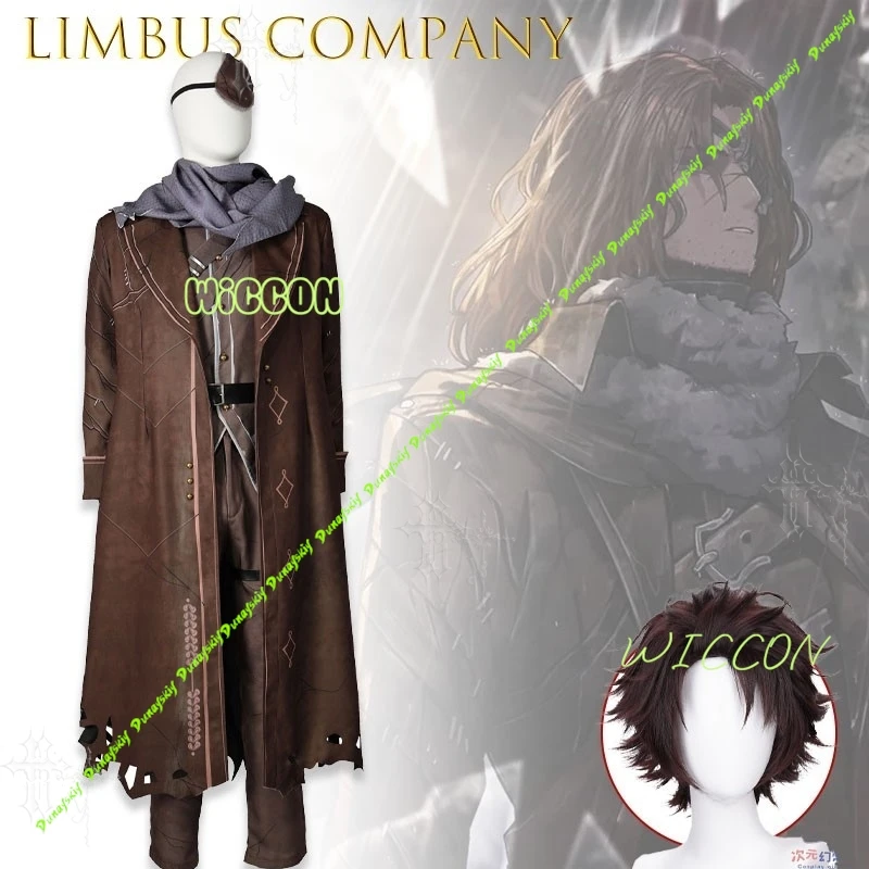 Vox Cosplay Costume Wig Limbus Company Anime Game Character Full Set Outfit For Men The Wild Hunt Heathcliff Halloween Party