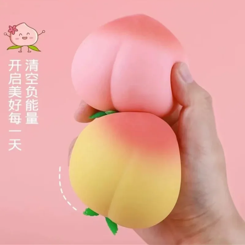 Sensory Creative Simulation Peach Squeeze Toy Stress Relief Slow Rebound Peach Stress Ball Decompression Squishy Toy Gift