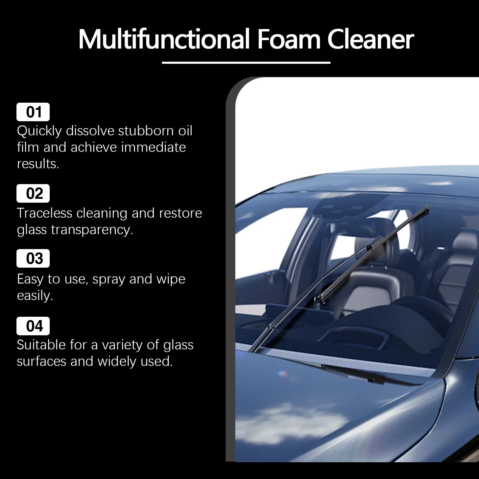 Multifunctional Glass Oil Film Decomposition Oil Film Stain Foam Remover Removes Oil Film Glass Water From Front Windshield Cars