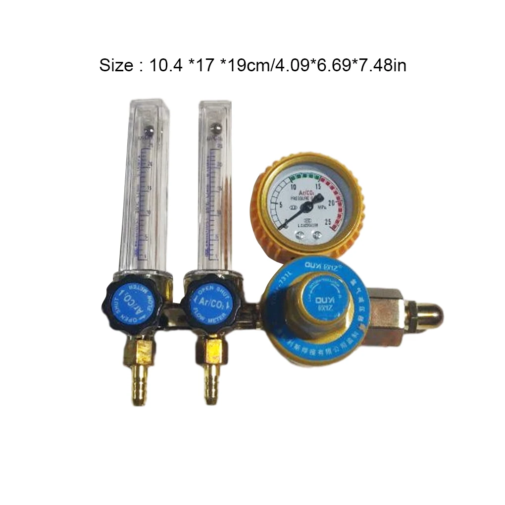 Argon Gas Regulator 0-25Mpa Pressure Guage 0-25L/min CO2 Helium Nitrogen G5/8 G3/4 W21.8 CGA540 MIG TIG Welding Flowmeter