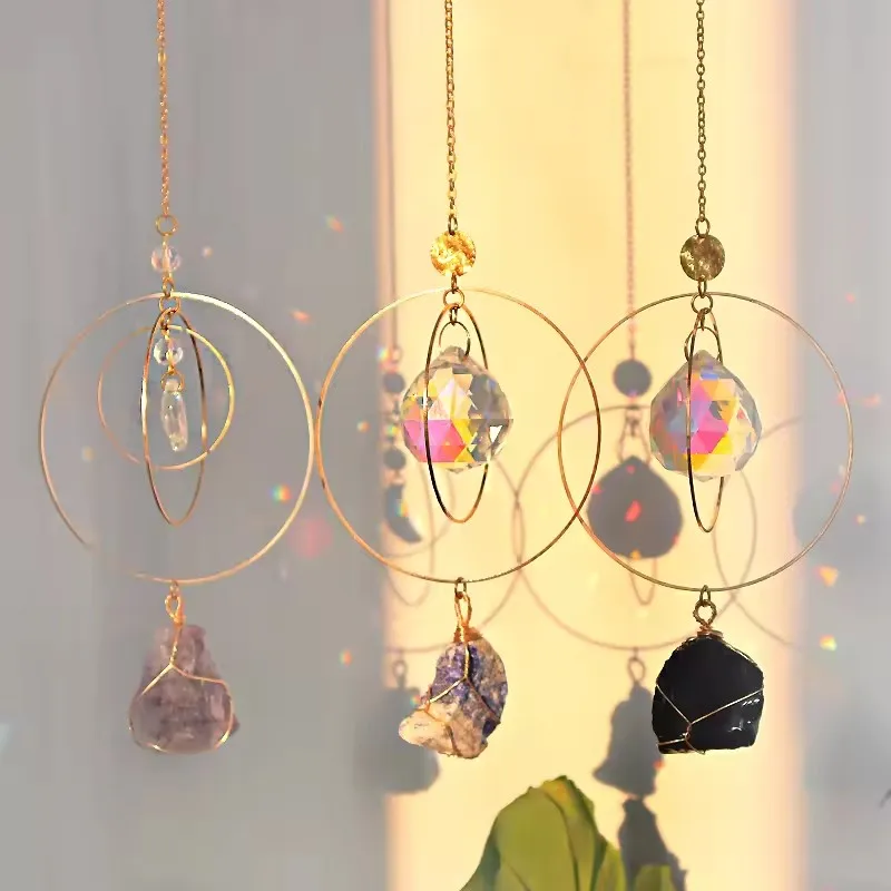 Spherical Prism Crystal Sun Catcher Moon Magic Light Catcher Rainbow Maker Window Car Hanging