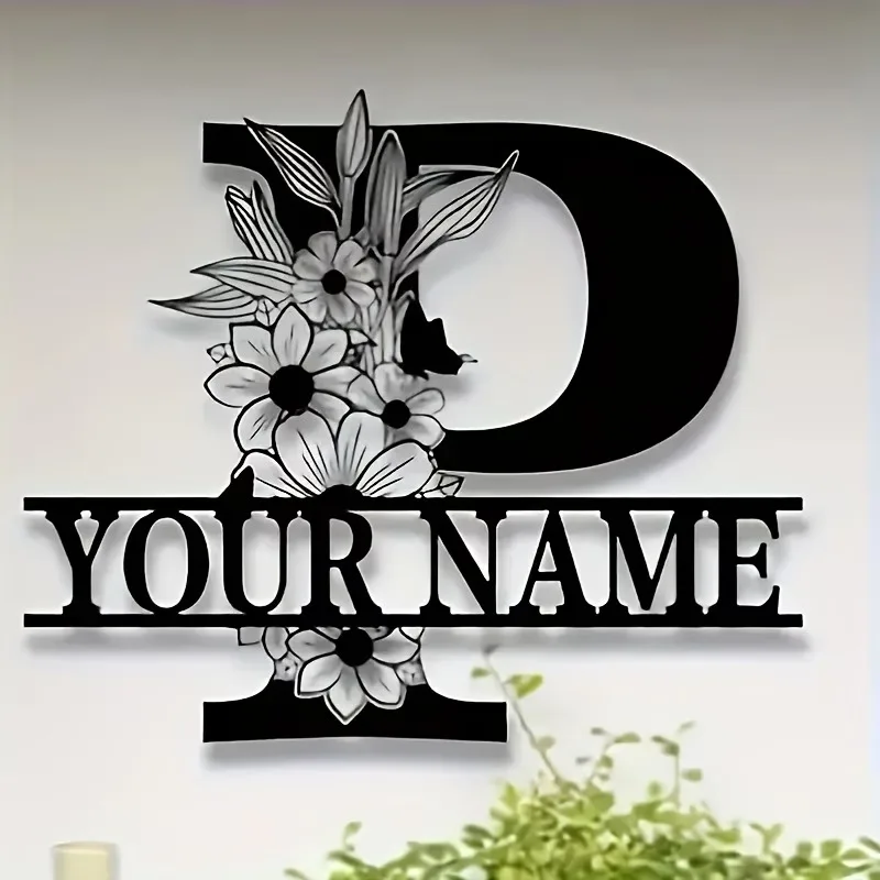 Custom Surname Metal Sign, Country Style, Personalized Wall Art, Indoor And Outdoor Home Decor, Bedroom And Garden Hallway Decor