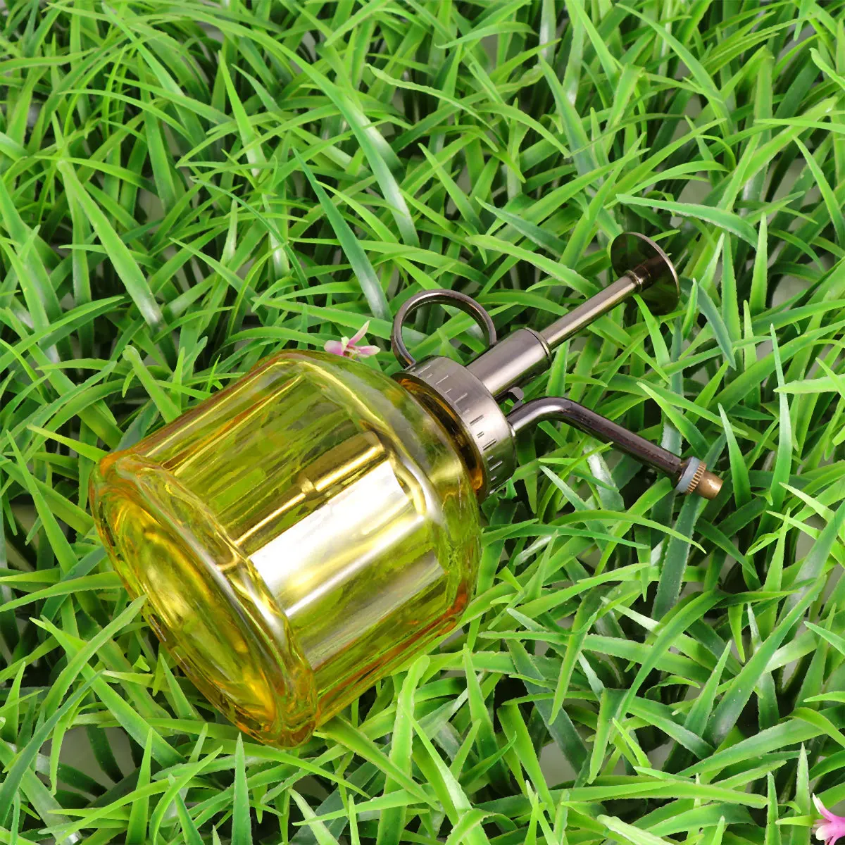 

1Pcs Hand Press Glass Watering Pot Large Capacity Transparent for Indoor Outdoor Plants Long Spout Smooth Pouring Garden Flower