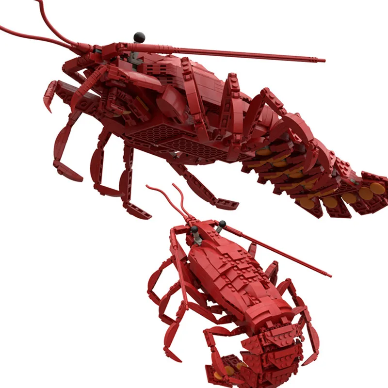 

Creative Building Blocks Movable Lobster Model Assembly Toy for Kids Educational DIY Toy Fun Learning Activity