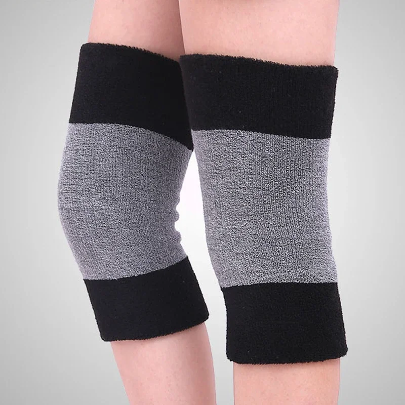 1Pair = 2PCS Women Men Winter Knee Warmers Sleeve Leg Wool Cashmere Thicken Legging Stocking Warm Thermal Ski Cycling Knee Brace