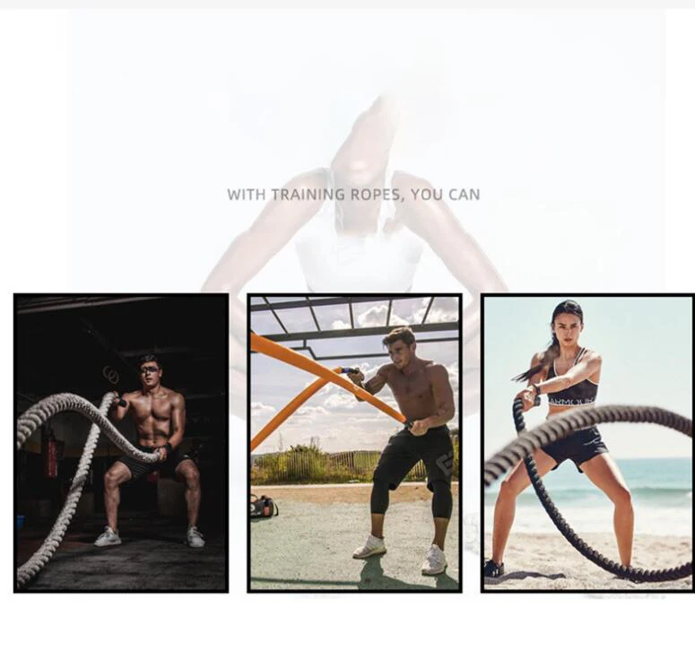 heavy jump rope crossfit weighted Battle Skipping Ropes Power Improve Strenght Training Fitness Home Gym Equipment