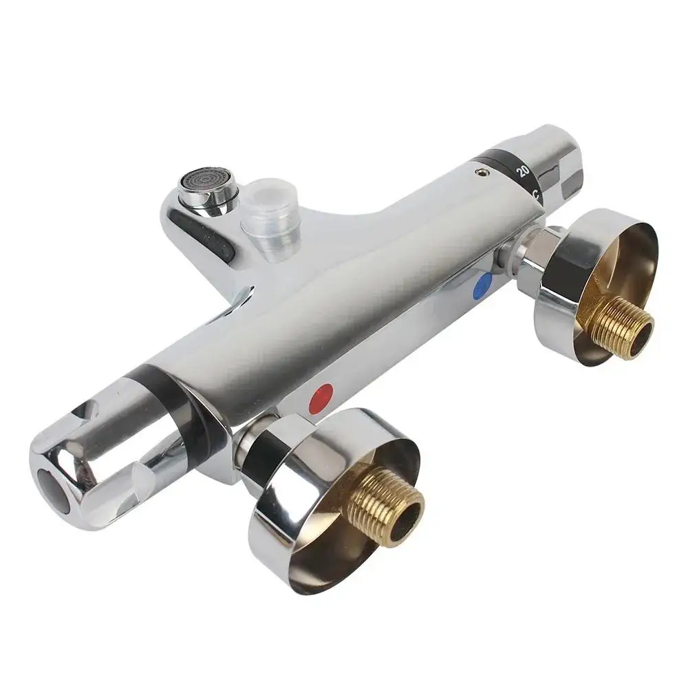 

Bathroom Thermostatic Mixing Valve Hot And Cold Mixer Tap Thermostatic Shower Faucet Bathtub Faucet Bathroom Tool