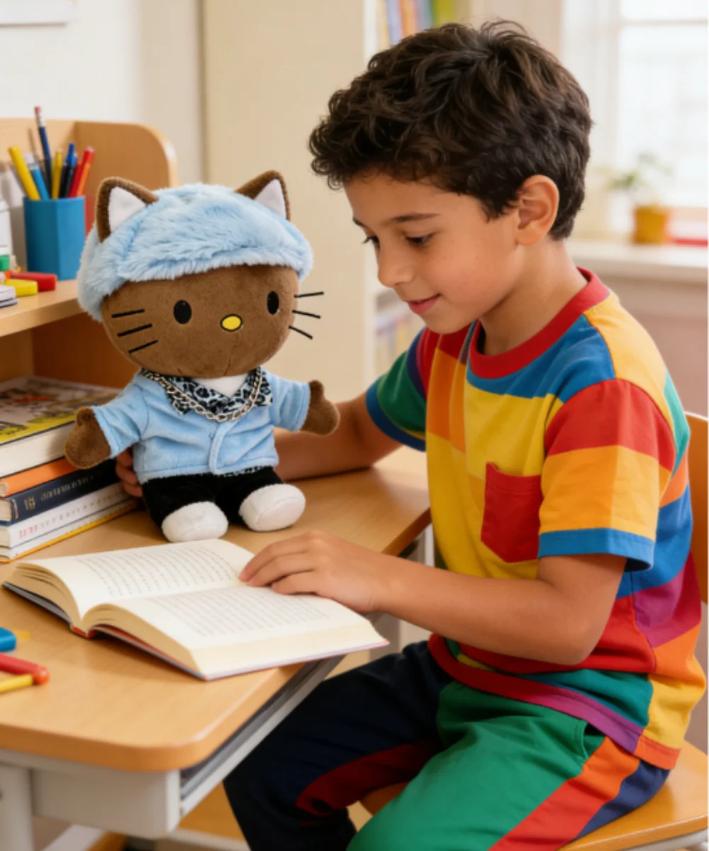 

In Stock Tyler The Creator Hello Kitty with Blue Set Clothes Stuffed Plush Toys Children Birthday Gifts