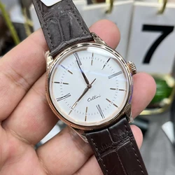 2024 Men's New Fashion Simple 39mm Classic Rose Gold Top Automatic Mechanical Movement Watch Men's Luxury Business Watches