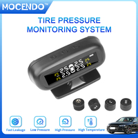 Auto Security Alarm Systems With 4 Pcs External TPMS Sensor Wireless Mini Car Tire Pressure Monitoring System USB