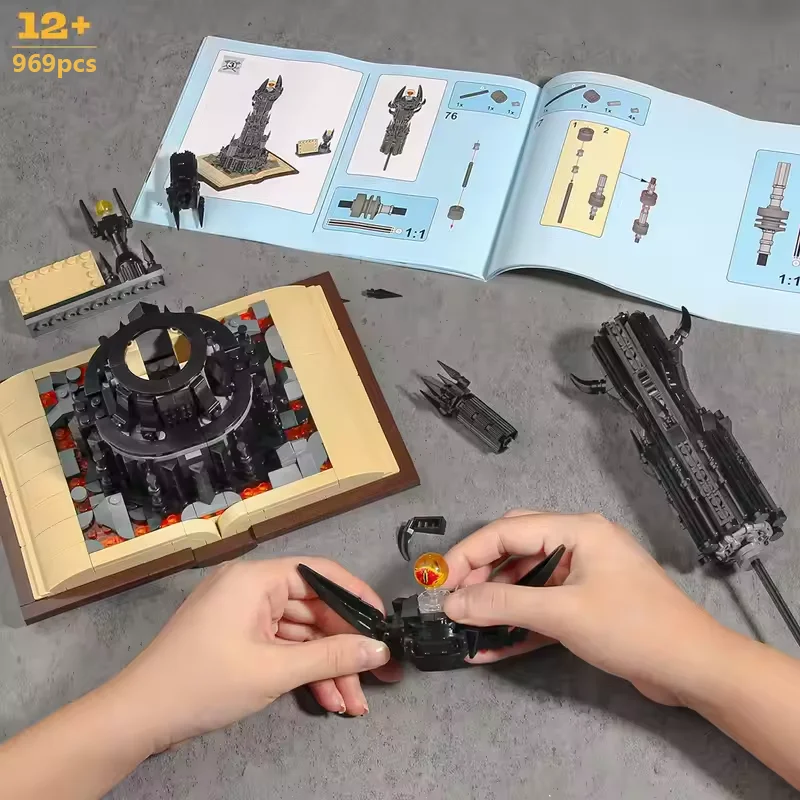 13018 Dark Tower Building Block Kits, 969PCS Magic Rings Building Sets, Lord Castle Architecture Building Sets DIY Toys For Kids