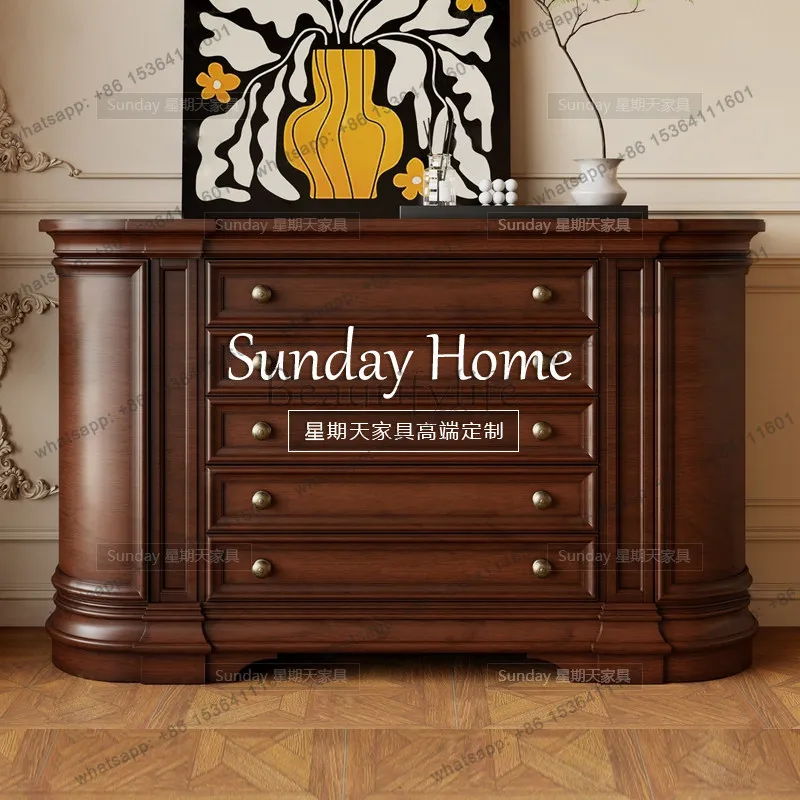 Factory Direct American retro locker living room large capacity with drawers cabinet can be customized