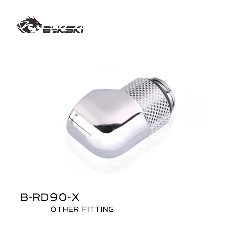 BYKSKI G1/4'' 90 Degree Rotary Compression Fitting / Brass accessories of water cooling Adaptors Copper Metal Connector B-RD90-X