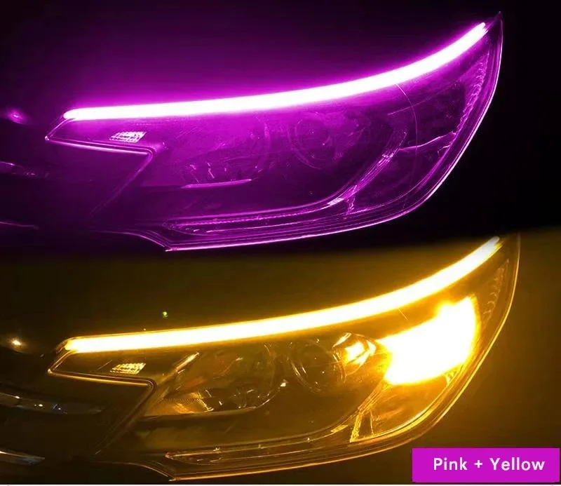 

2 pezzi 30 см 45 см 60 см striscia LED sequenziale indicatore di direzione luci di marcia diurna DRL