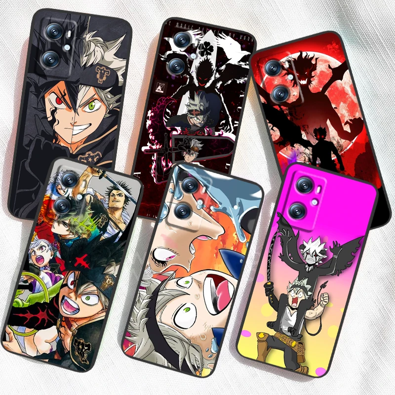 

Black Clover Anime Cool For OPPO Find X6 X5 X3 A54S A5 A94 A16 A53S A57 A74 A72 A98 A78 A96 A9 5G Black Soft Phone Case