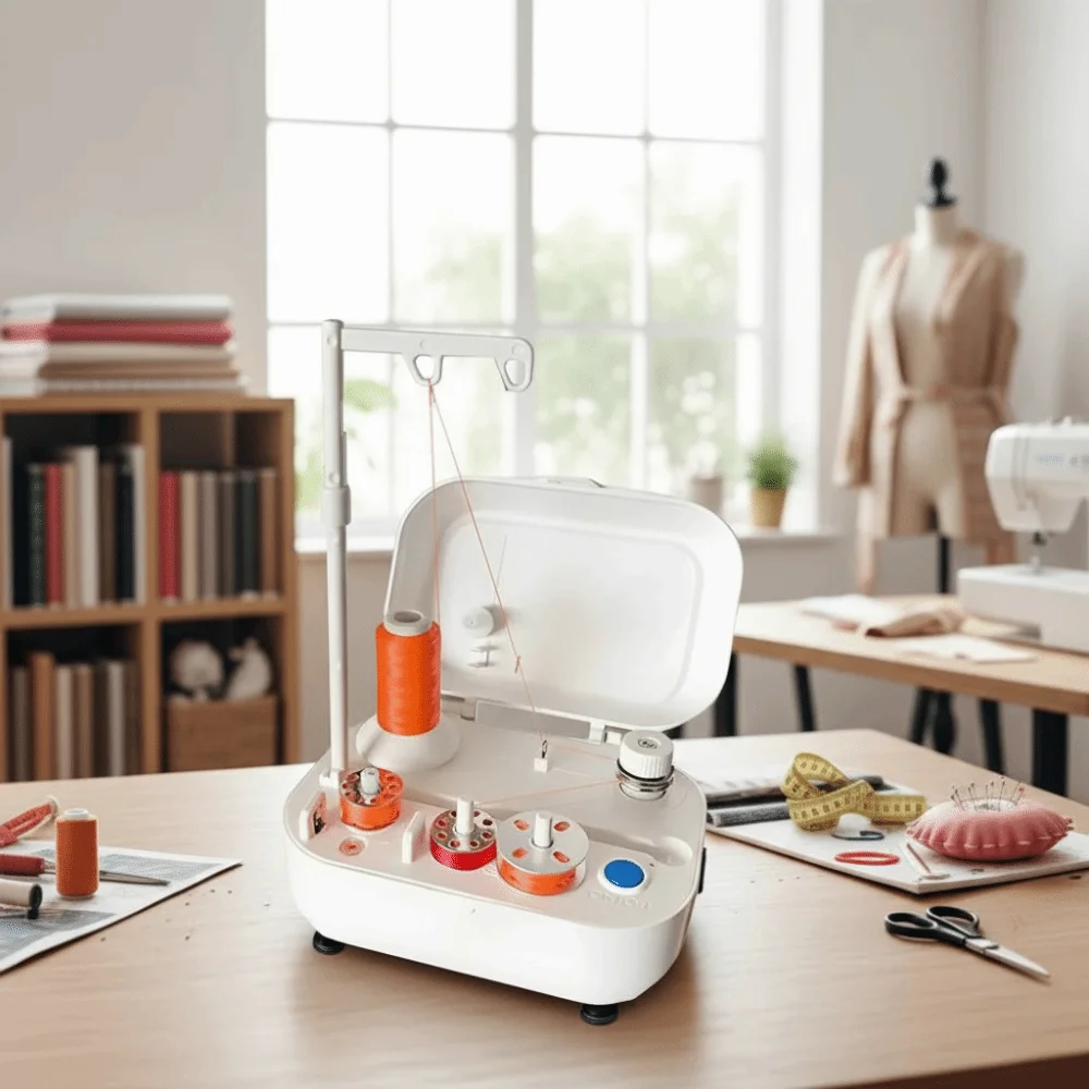 

Auto Stop Sensor Automatic Bobbin Winder Infrared Control Large Spool Thread Holder Electric Bobbin Winder Machine Portable